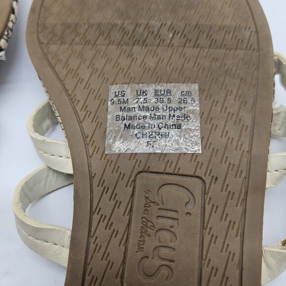 Sam Edelman Circus Cherri Snakeskin Medallion Thong Flip Flip Sandals Shoes 9.5M - Picture 6 of 6